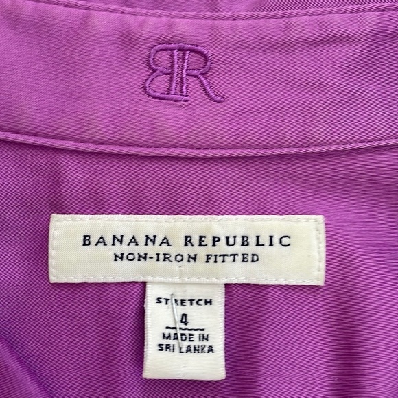 Purple button up work top - Picture 3 of 3